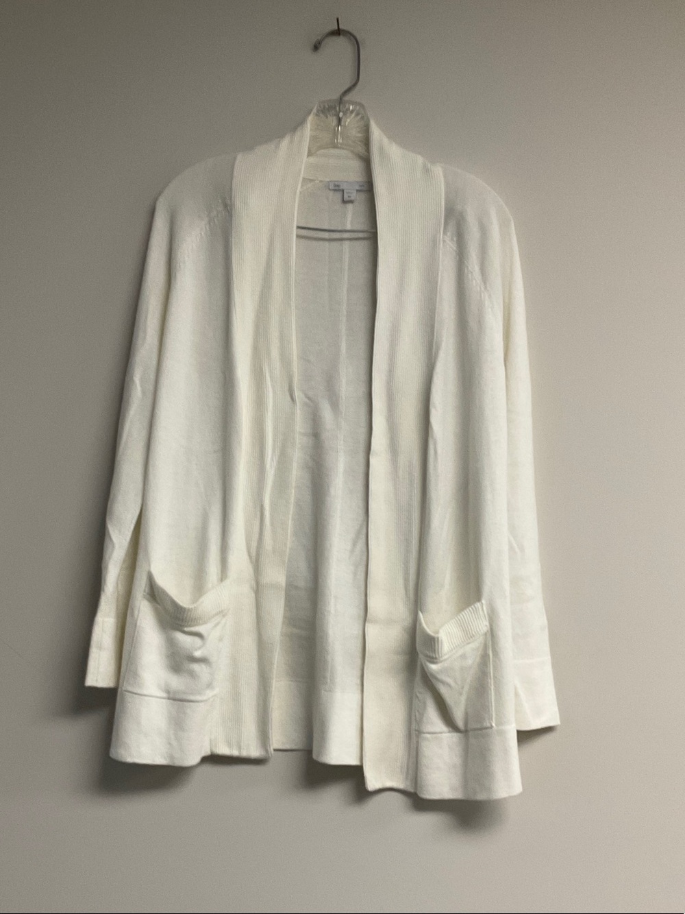 GAP Cream Ribbed Open-Front Cardigan